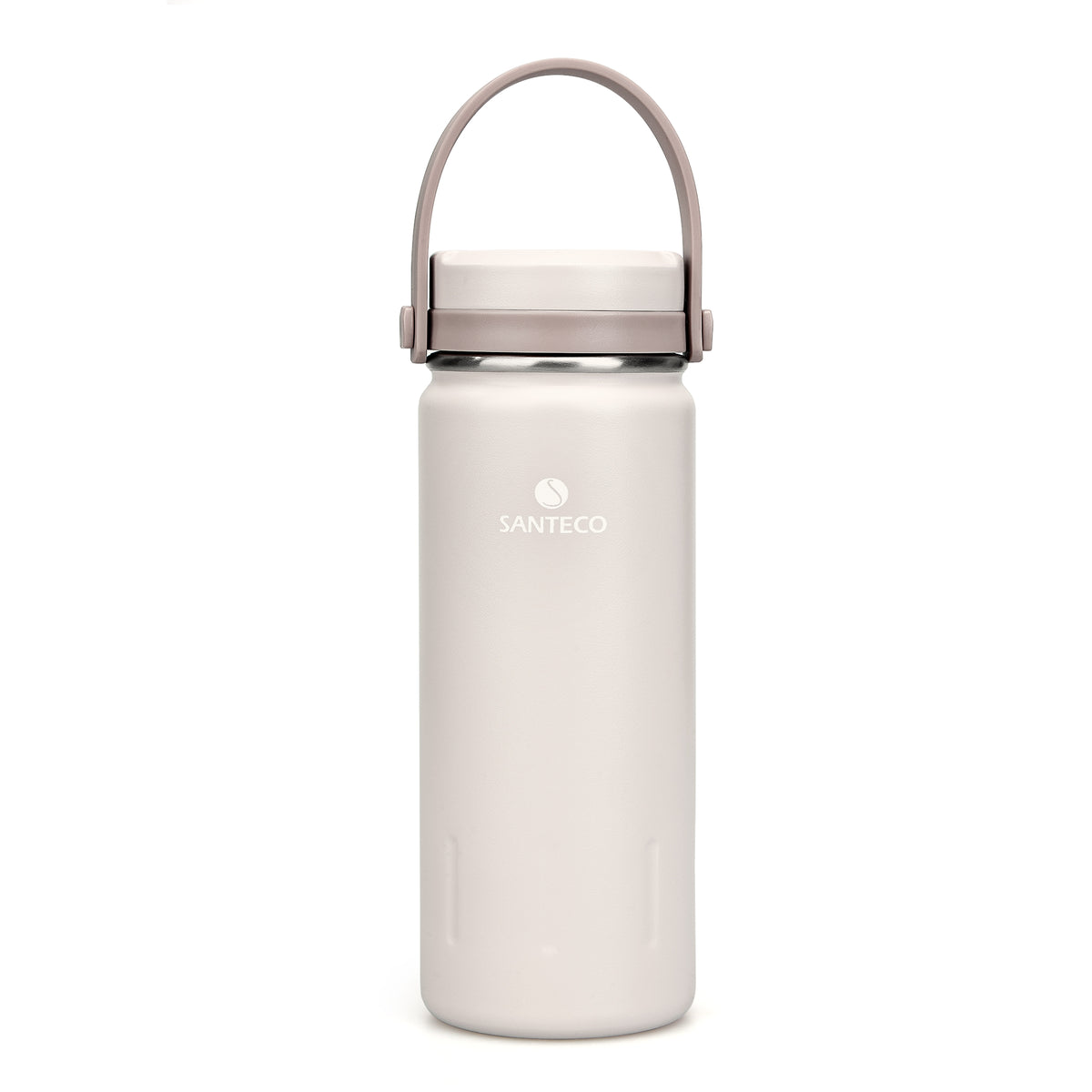 SANTECO KOYA 13oz Insulated Water Bottle with Handle, Stainless Steel Sports Water Bottles, Wide Mouth Leak-Proof Double Wall Travel Mug Cold & Hot Water Cup for GYM, Riding, Camping, School