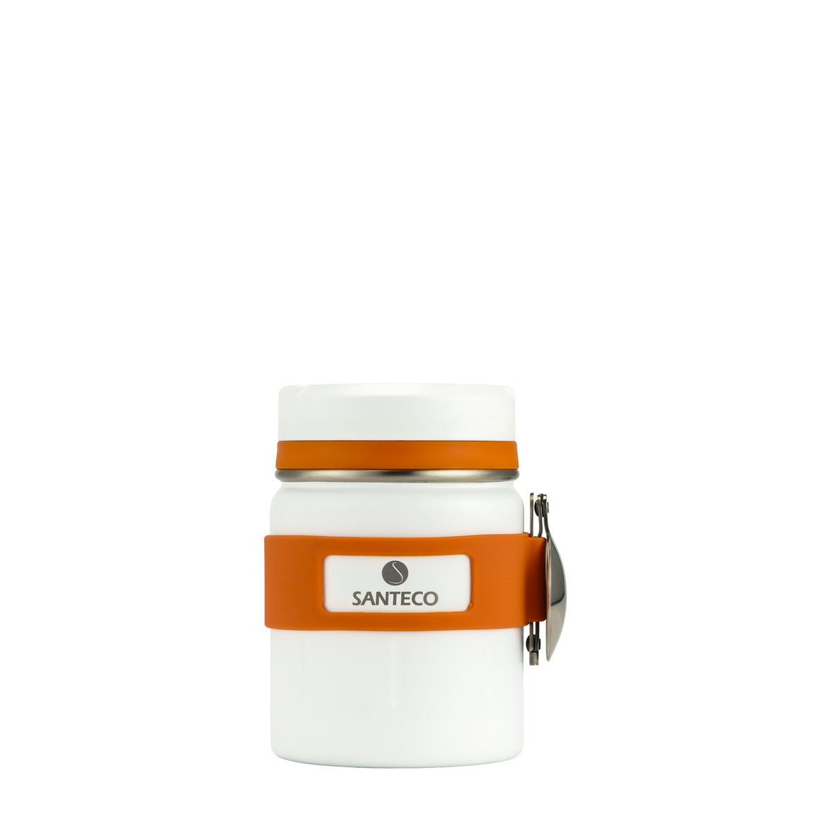 SANTECO Koge Thermal Food Jar With Spoon, 17 oz, Stainless Steel, Vacuum Insulated