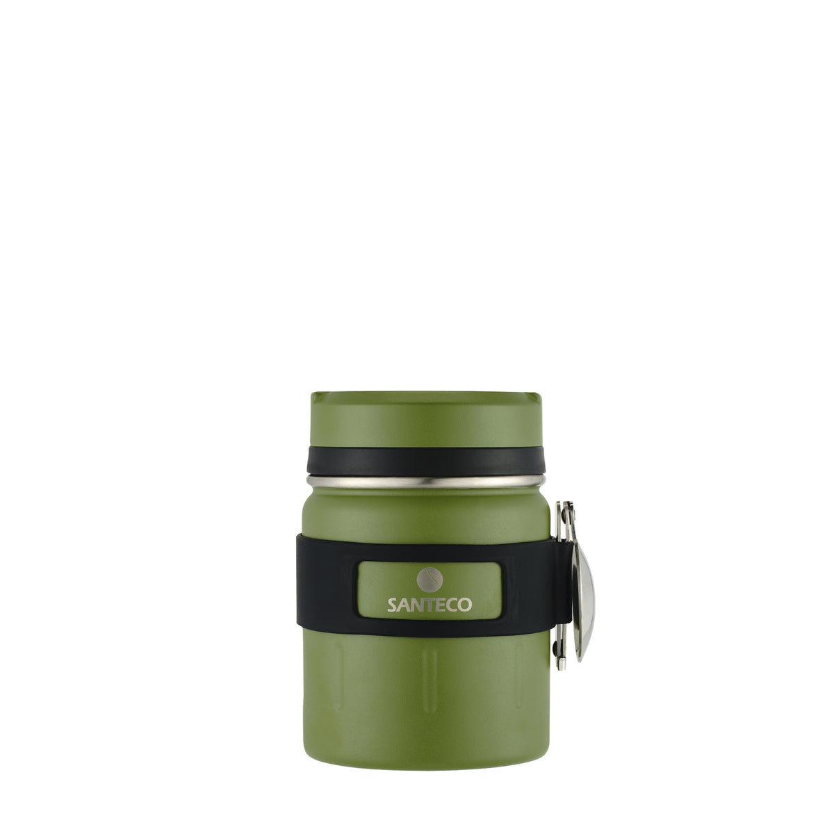 SANTECO Koge Thermal Food Jar With Spoon, 17 oz, Stainless Steel, Vacuum Insulated